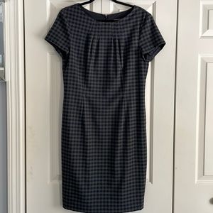 Black and grey checked dress
